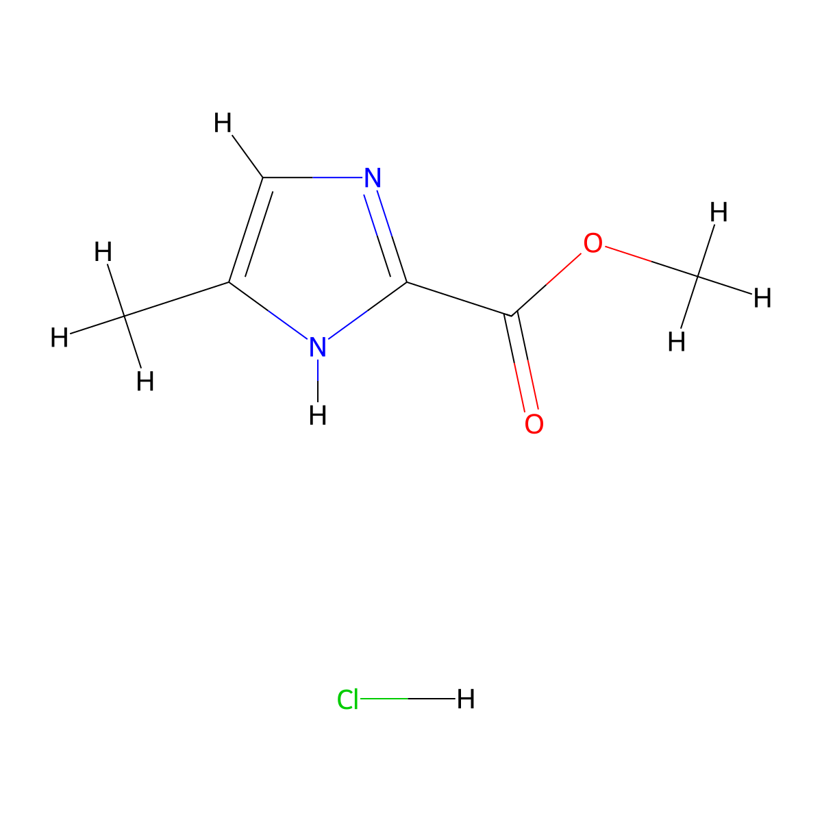 methyl 5-methyl-1H-imidazole-2-carboxylate hydrochloride molecular structure, CAS 2361775-39-3