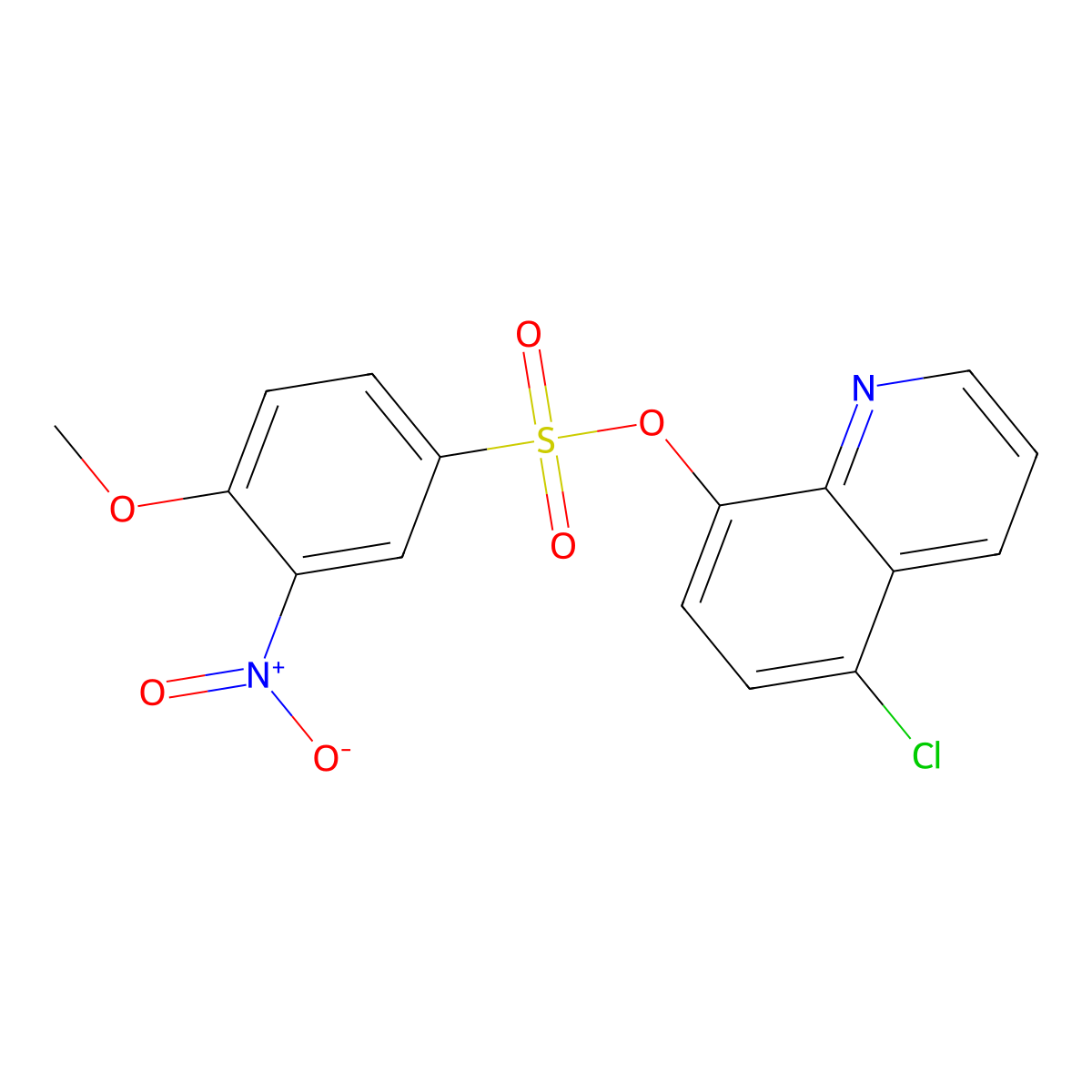5-Chloroquinolin-8-yl 4-methoxy-3-nitrobenzene-1-sulfonate molecular structure, CAS 2361782-07-0