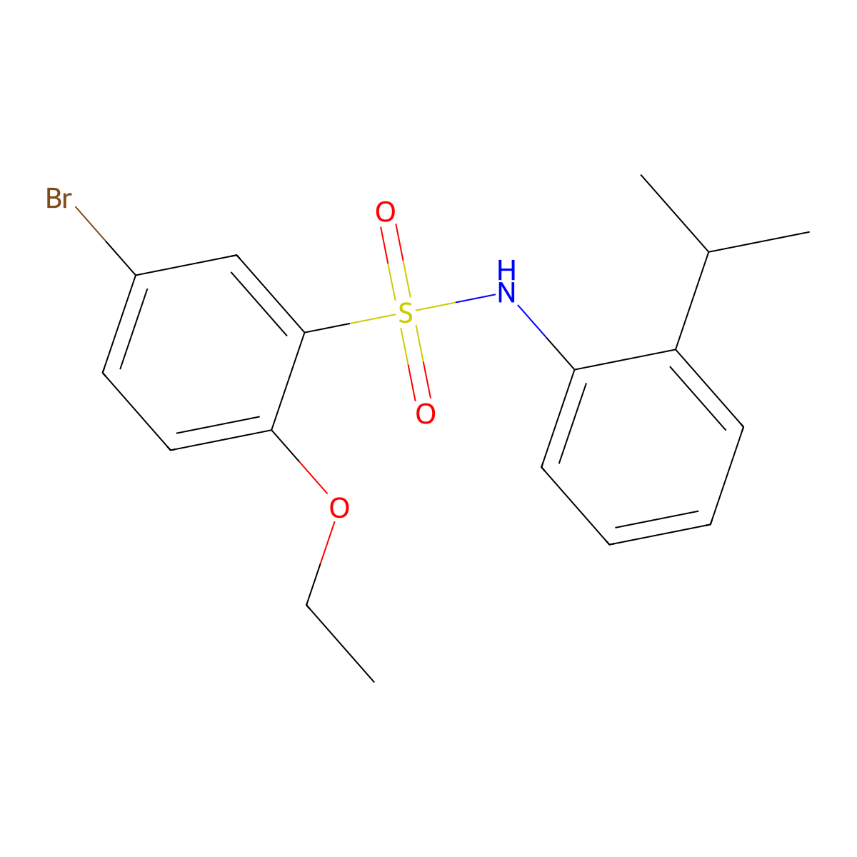 5-bromo-2-ethoxy-N-(2-propan-2-ylphenyl)benzenesulfonamide molecular structure, CAS 2361790-24-9