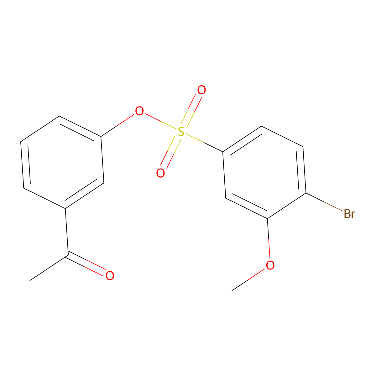 3-Acetylphenyl 4-bromo-3-methoxybenzene-1-sulfonate molecular structure, CAS 2361796-50-9