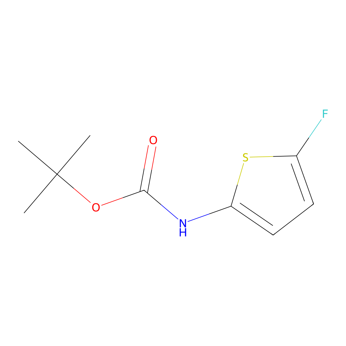 tert-butyl N-(5-fluorothiophen-2-yl)carbamate molecular structure, CAS 2361798-22-1