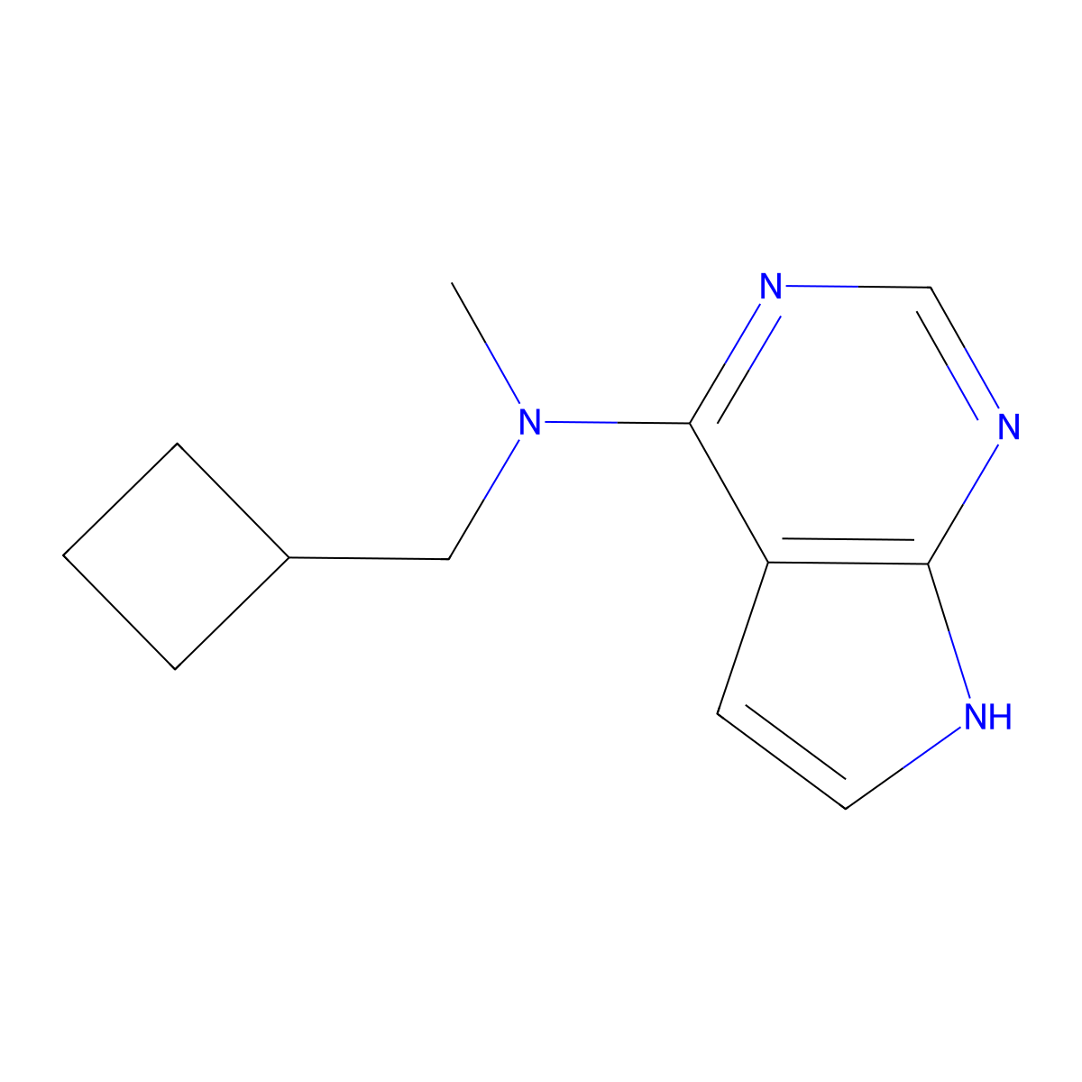 N-(Cyclobutylmethyl)-N-methyl-7H-pyrrolo[2,3-d]pyrimidin-4-amine molecular structure, CAS 2361803-39-4