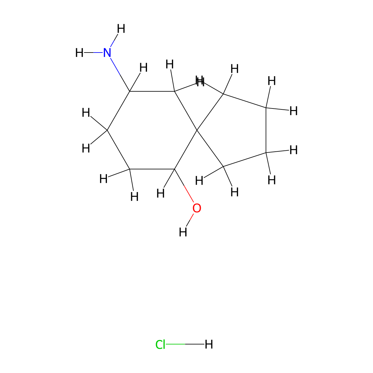 9-Aminospiro(4.5)decan-6-ol hydrochloride molecular structure, CAS 2361813-50-3