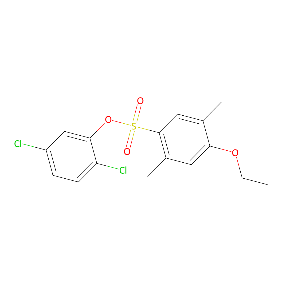 2,5-Dichlorophenyl 4-ethoxy-2,5-dimethylbenzene-1-sulfonate molecular structure, CAS 2361821-84-1