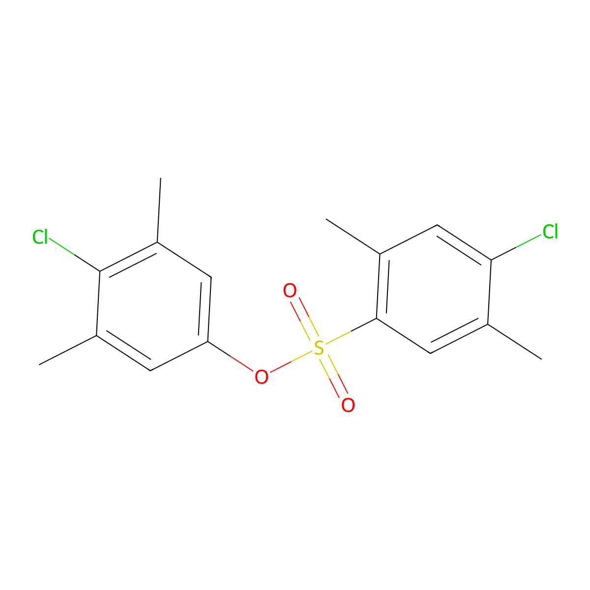 4-Chloro-3,5-dimethylphenyl 4-chloro-2,5-dimethylbenzene-1-sulfonate molecular structure, CAS 2361822-06-0