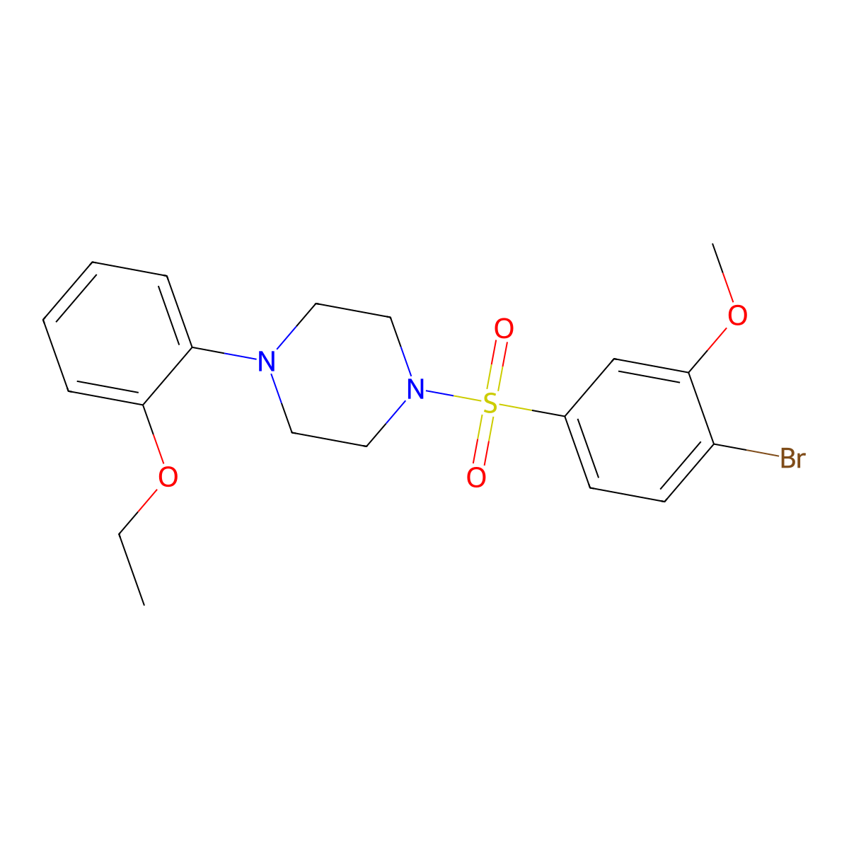 1-(4-Bromo-3-methoxybenzenesulfonyl)-4-(2-ethoxyphenyl)piperazine molecular structure, CAS 2361822-13-9