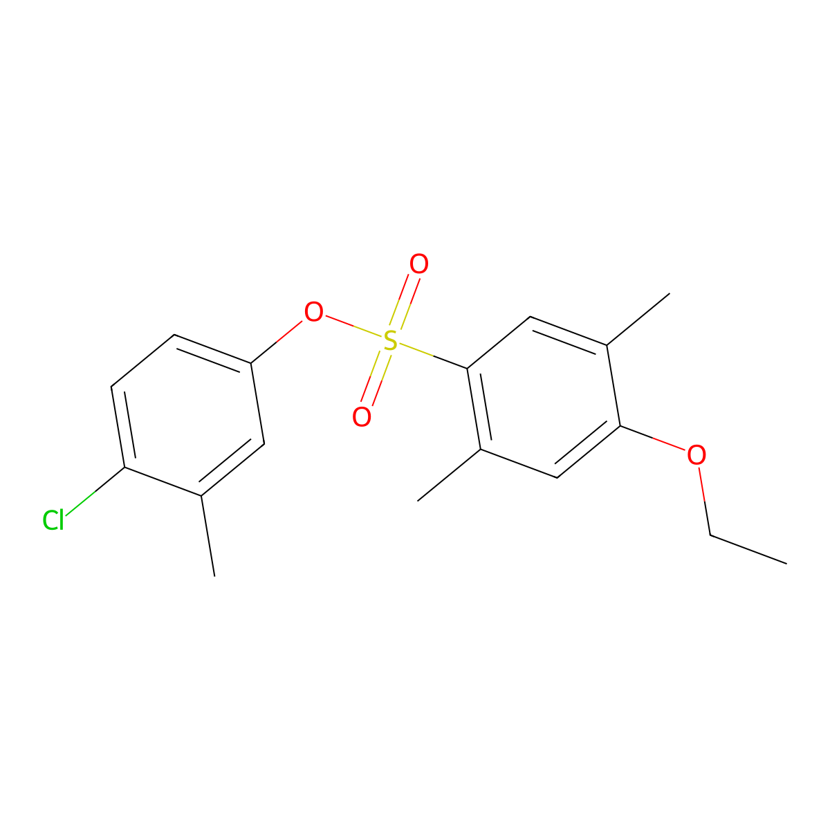 (4-Chloro-3-methylphenyl) 4-ethoxy-2,5-dimethylbenzenesulfonate molecular structure, CAS 2361822-16-2