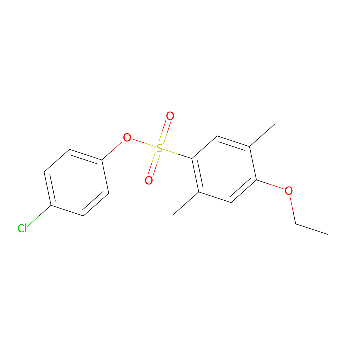 4-Chlorophenyl 4-ethoxy-2,5-dimethylbenzene-1-sulfonate molecular structure, CAS 2361822-19-5