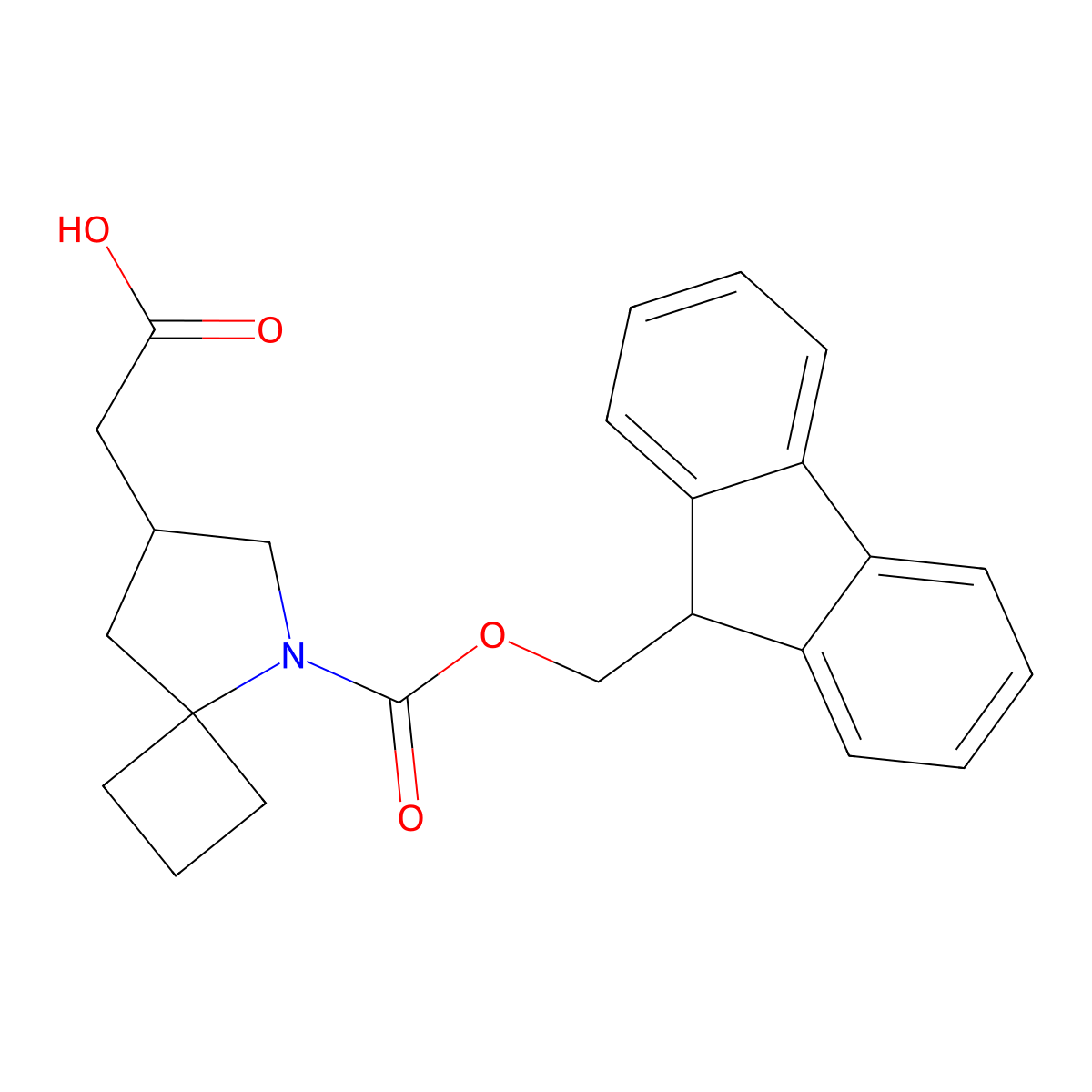 2-[5-(9H-Fluoren-9-ylmethoxycarbonyl)-5-azaspiro[3.4]octan-7-yl]acetic acid molecular structure, CAS 2361825-15-0