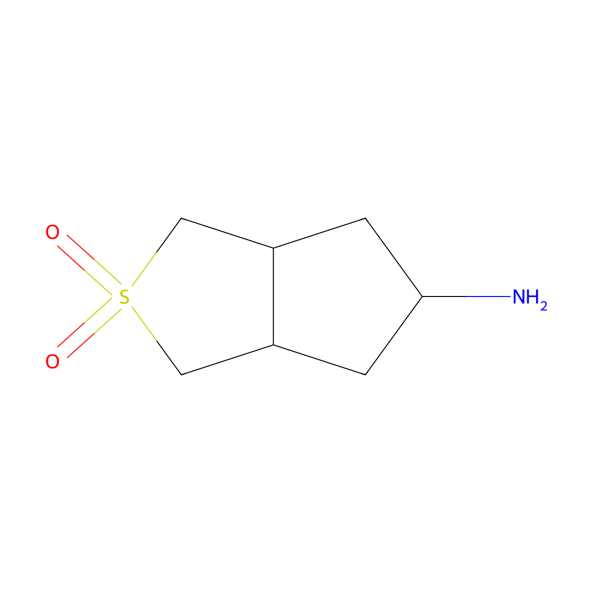 5-amino-hexahydro-1H-2lambda6-cyclopenta[c]thiophene-2,2-dione molecular structure, CAS 2361825-59-2