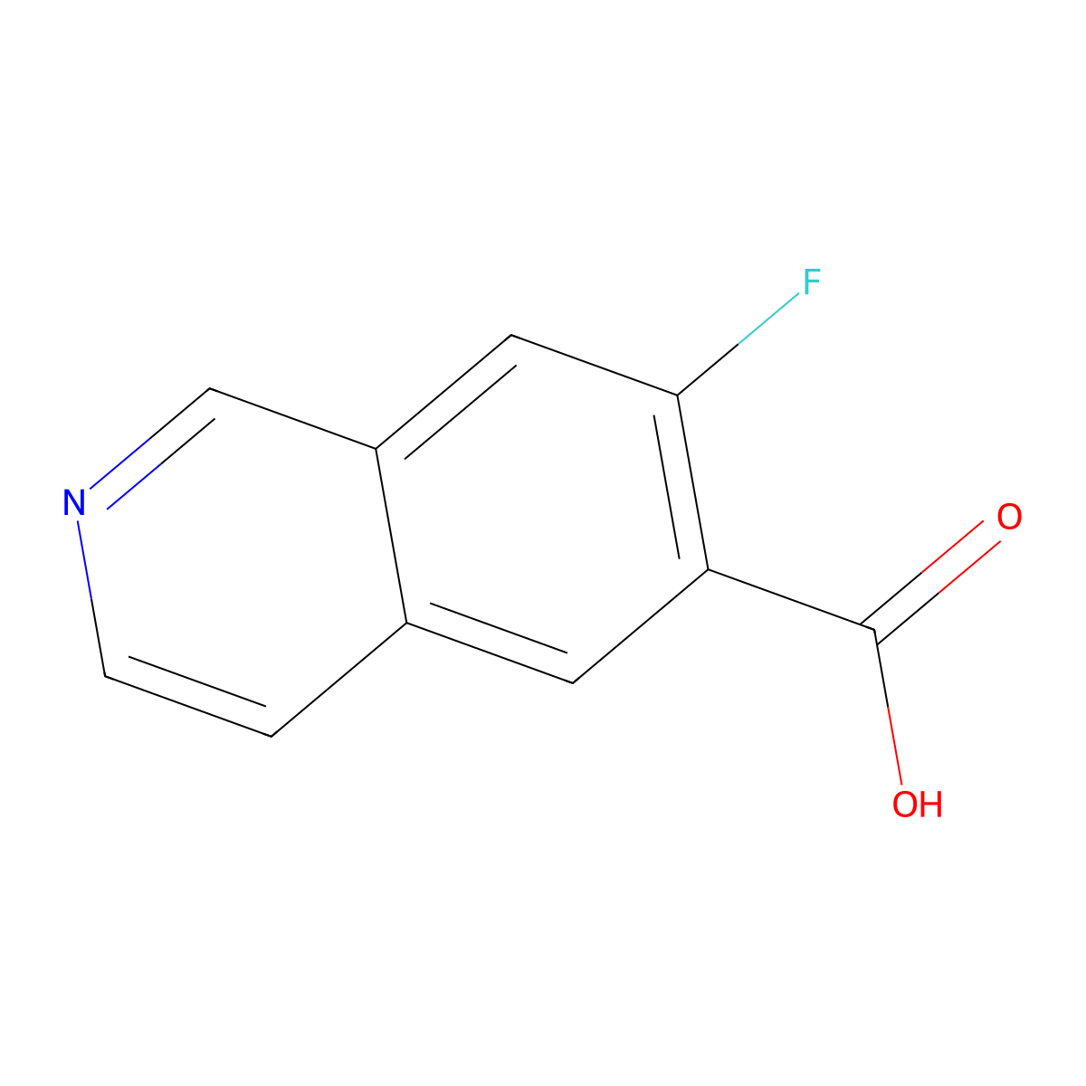 7-Fluoroisoquinoline-6-carboxylic acid molecular structure, CAS 2361826-90-4