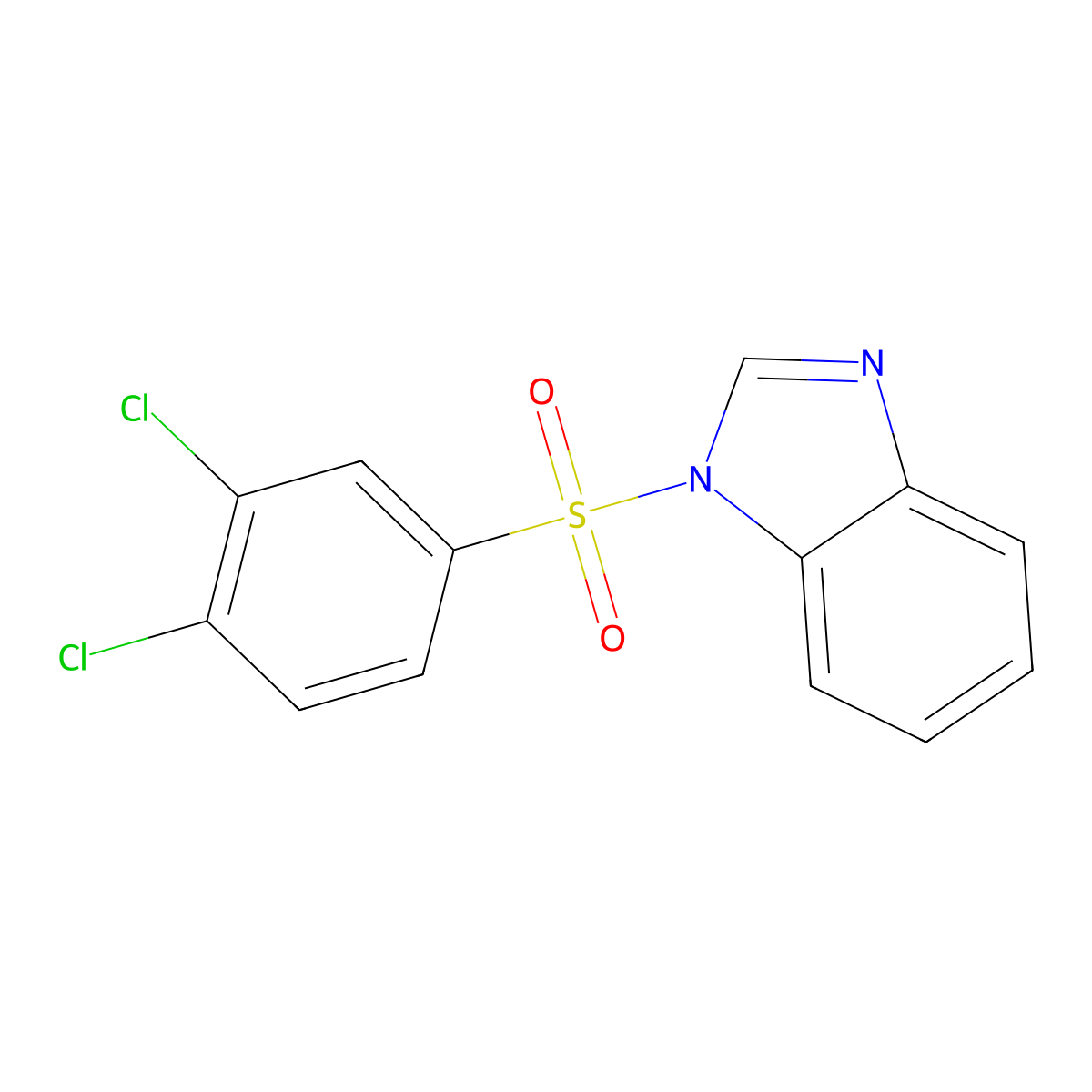 1-(3,4-dichlorobenzenesulfonyl)-1H-1,3-benzodiazole molecular structure, CAS 2361828-10-4
