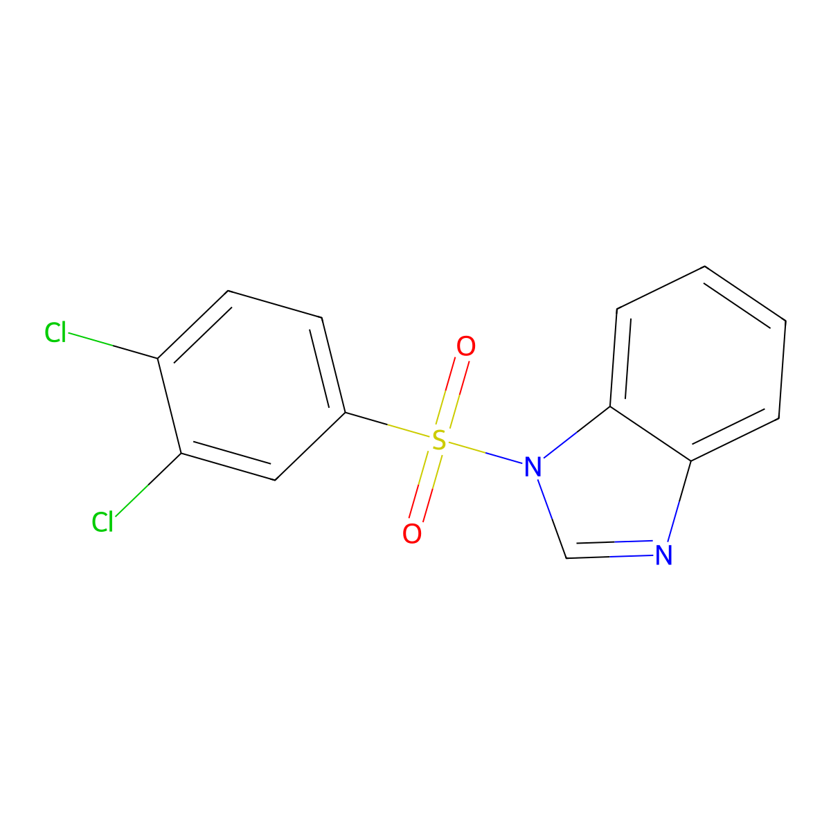 1-(3,4-dichlorobenzenesulfonyl)-1H-1,3-benzodiazole molecular structure, CAS 2361828-10-4