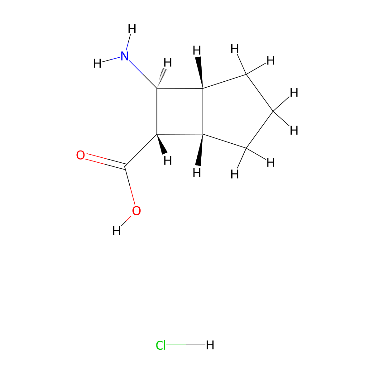 rac-(1R,5S,6S,7S)-7-aminobicyclo[3.2.0]heptane-6-carboxylic acid hydrochloride molecular structure, CAS 2361839-40-7
