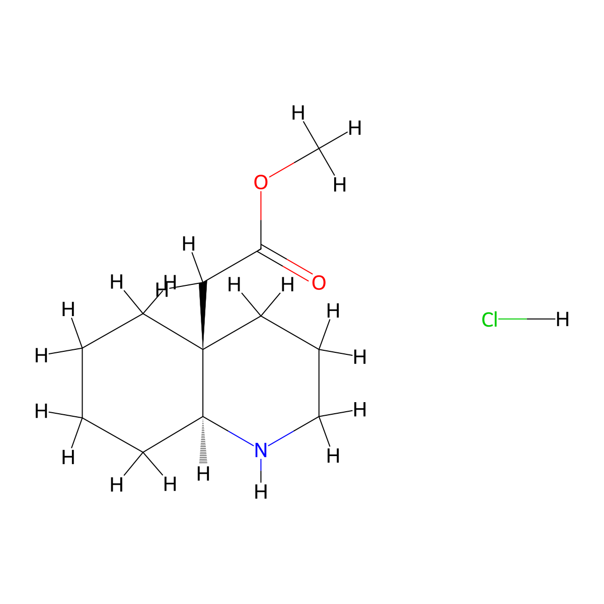 rac-methyl2-[(4aR,8aS)-decahydroquinolin-4a-yl]acetatehydrochloride molecular structure, CAS 2361842-20-6
