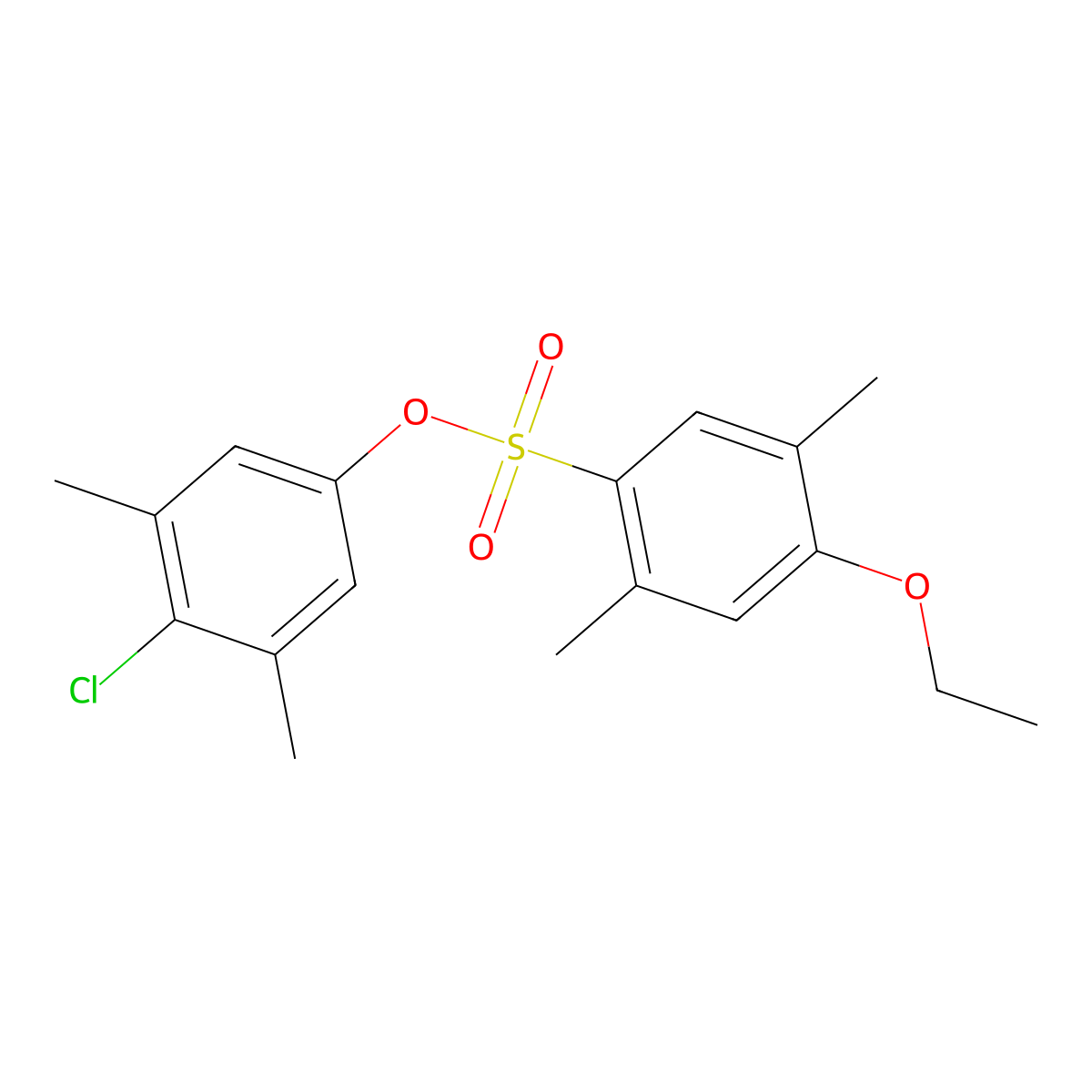 (4-Chloro-3,5-dimethylphenyl) 4-ethoxy-2,5-dimethylbenzenesulfonate molecular structure, CAS 2361843-82-3