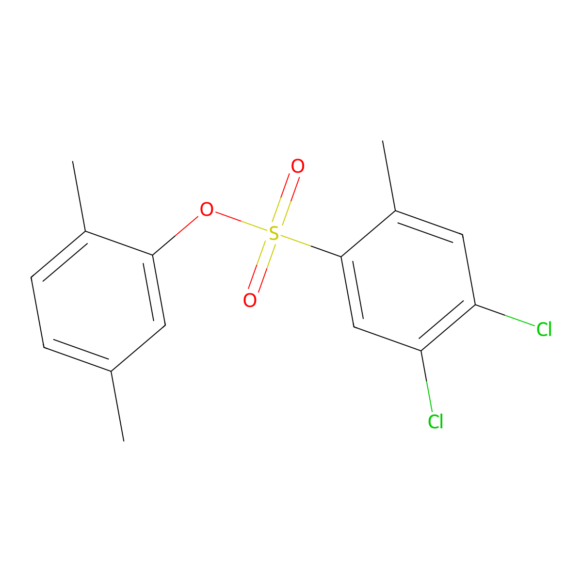 2,5-Dimethylphenyl 4,5-dichloro-2-methylbenzene-1-sulfonate molecular structure, CAS 2361844-05-3