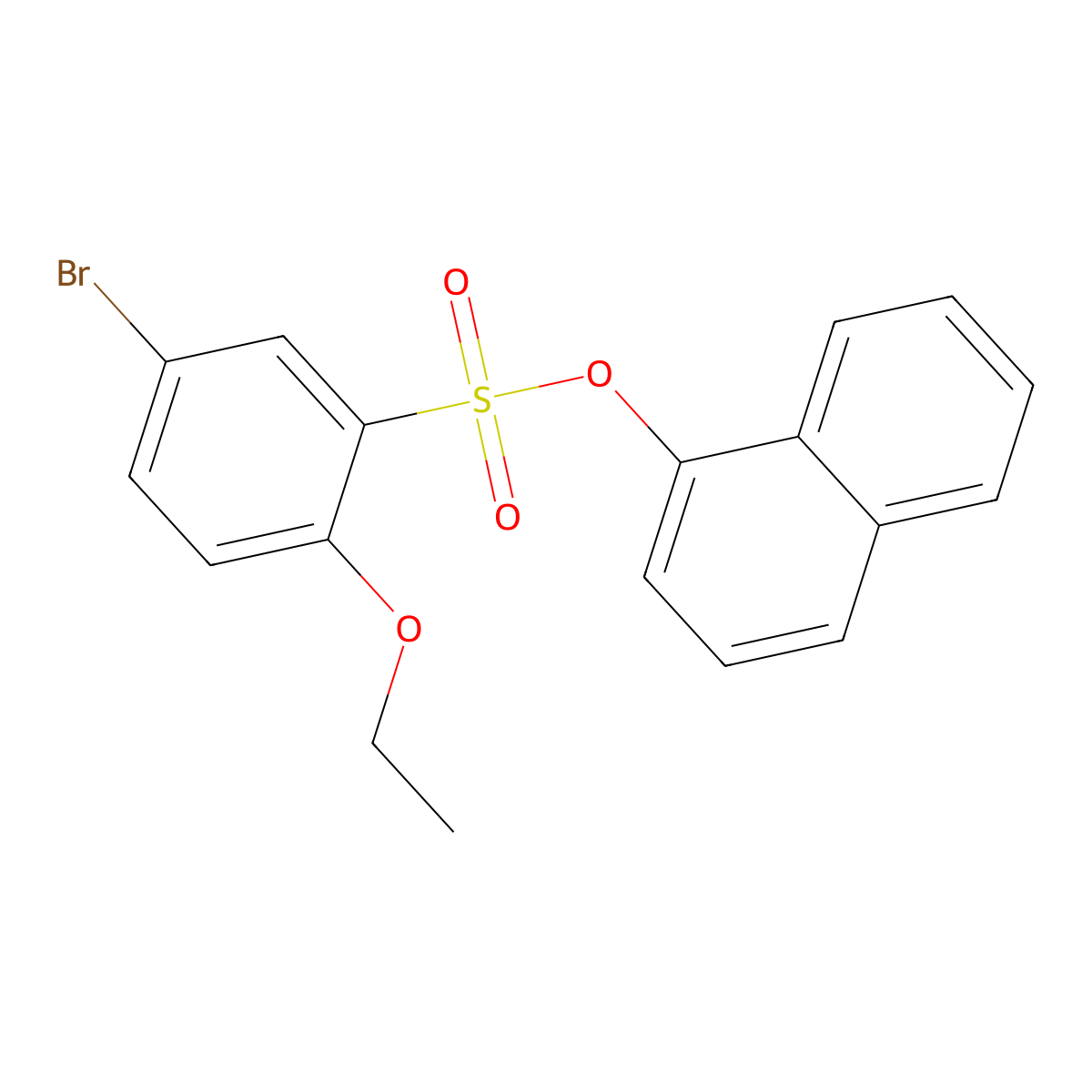 Naphthalen-1-yl 5-bromo-2-ethoxybenzene-1-sulfonate molecular structure, CAS 2361853-48-5