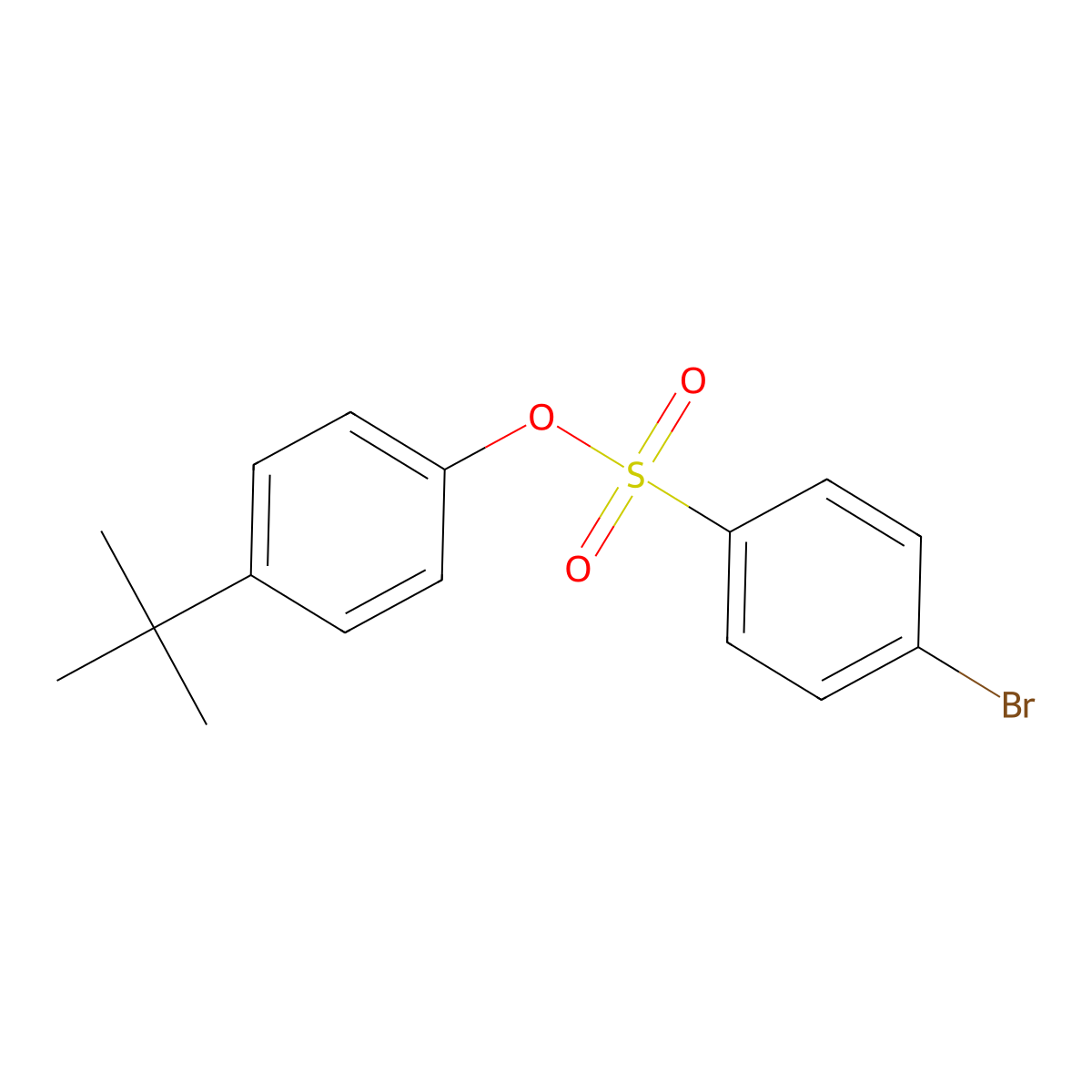 4-Tert-butylphenyl 4-bromobenzene-1-sulfonate molecular structure, CAS 2361858-79-7