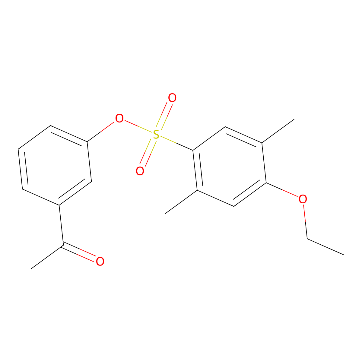 3-Acetylphenyl 4-ethoxy-2,5-dimethylbenzene-1-sulfonate molecular structure, CAS 2361866-82-0