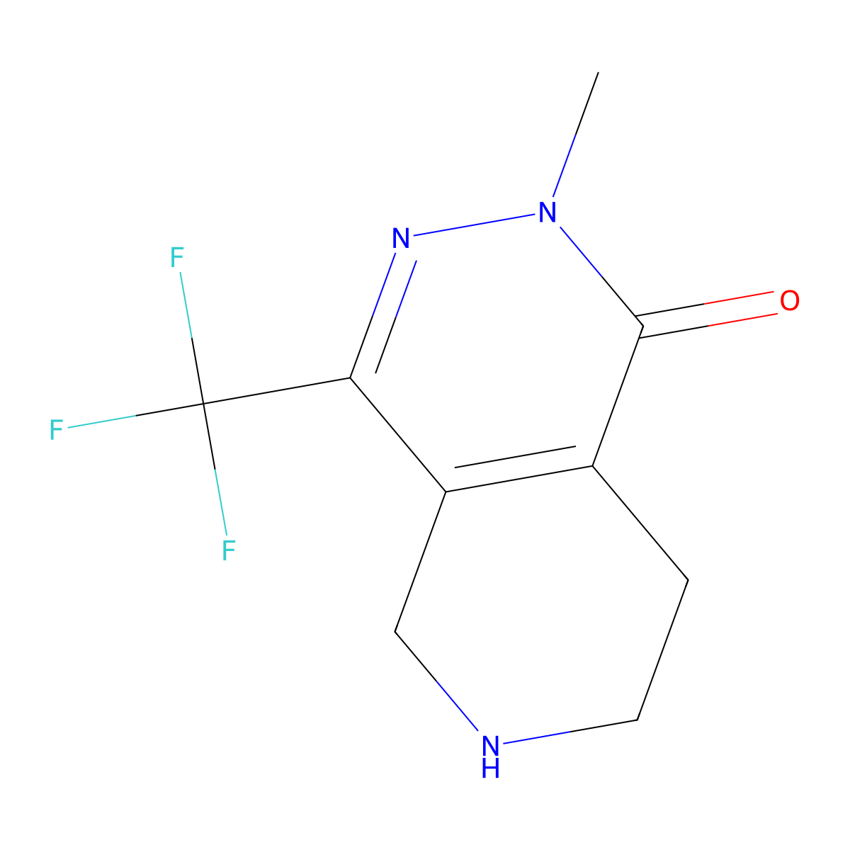 2-methyl-4-(trifluoromethyl)-1H,2H,5H,6H,7H,8H-pyrido[3,4-d]pyridazin-1-one molecular structure, CAS 2361872-17-3