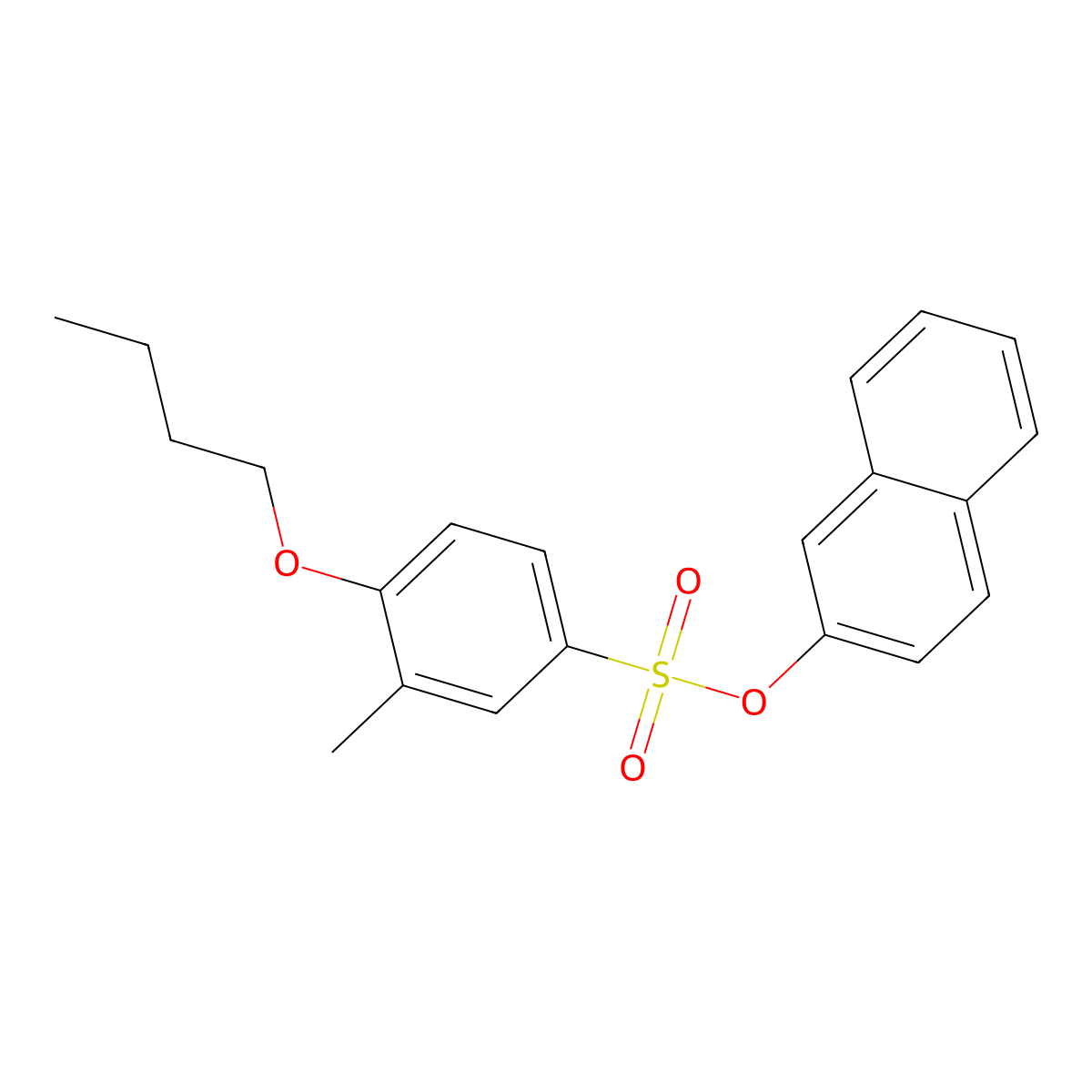 Naphthalen-2-yl 4-butoxy-3-methylbenzene-1-sulfonate molecular structure, CAS 2361873-04-1