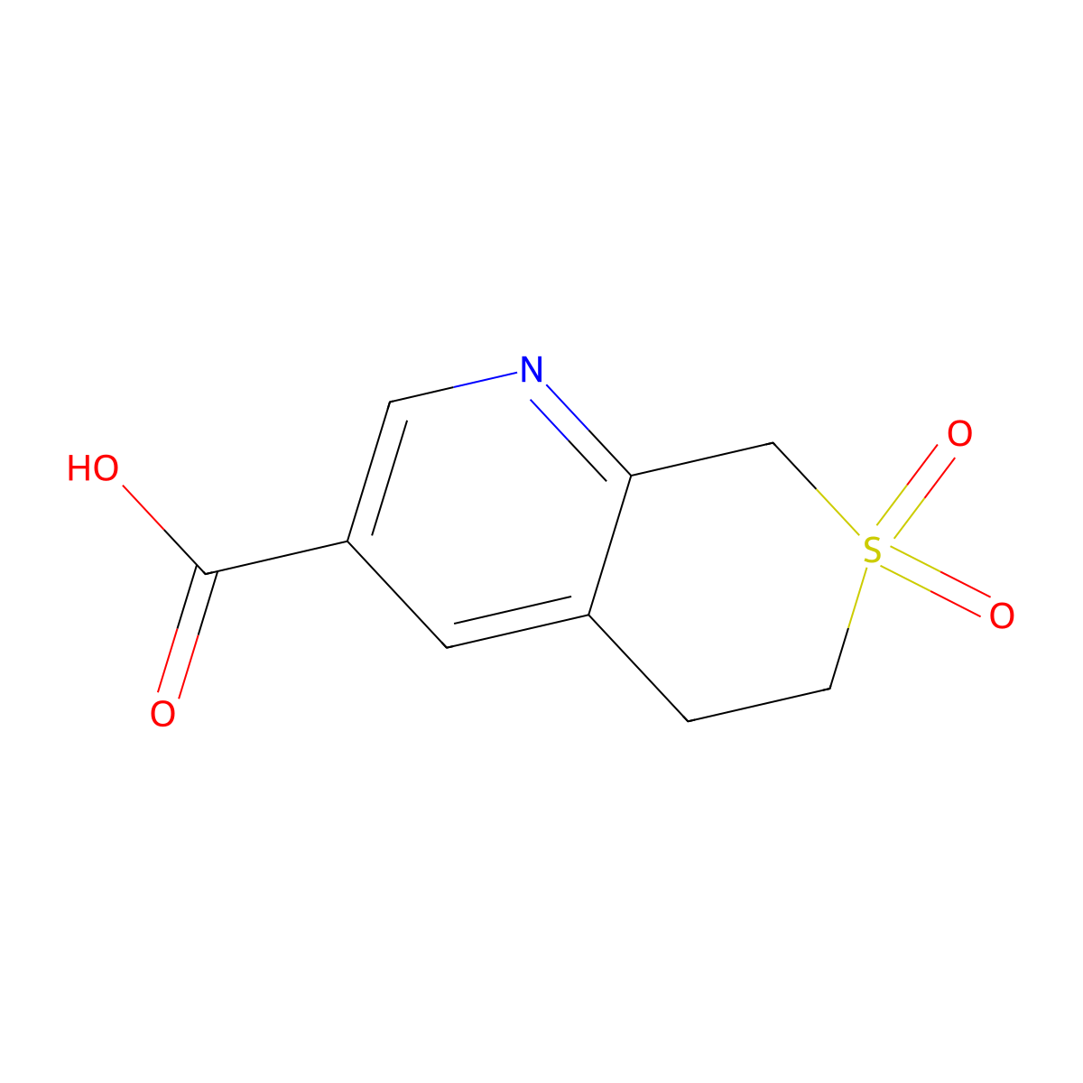 7,7-Dioxo-6,8-dihydro-5H-thiopyrano[3,4-b]pyridine-3-carboxylic acid molecular structure, CAS 2361876-99-3