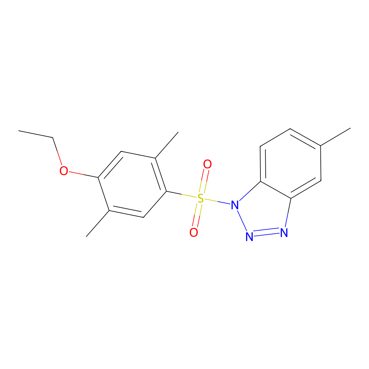 1-(4-ethoxy-2,5-dimethylbenzenesulfonyl)-5-methyl-1H-1,2,3-benzotriazole molecular structure, CAS 2361880-91-1