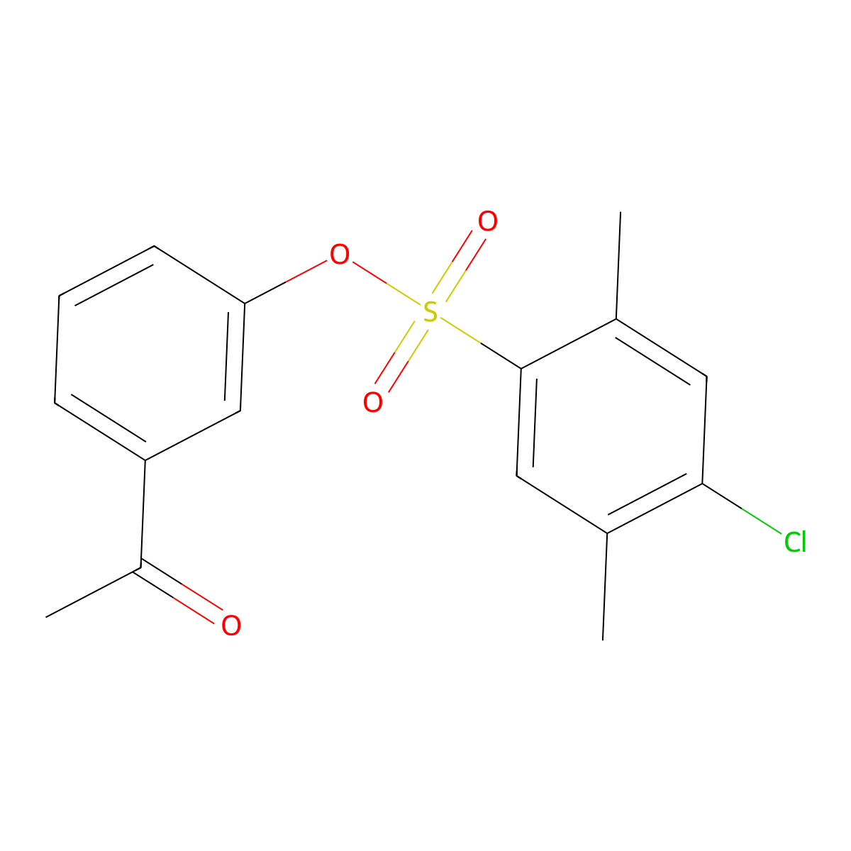 3-Acetylphenyl 4-chloro-2,5-dimethylbenzenesulfonate molecular structure, CAS 2361882-05-3