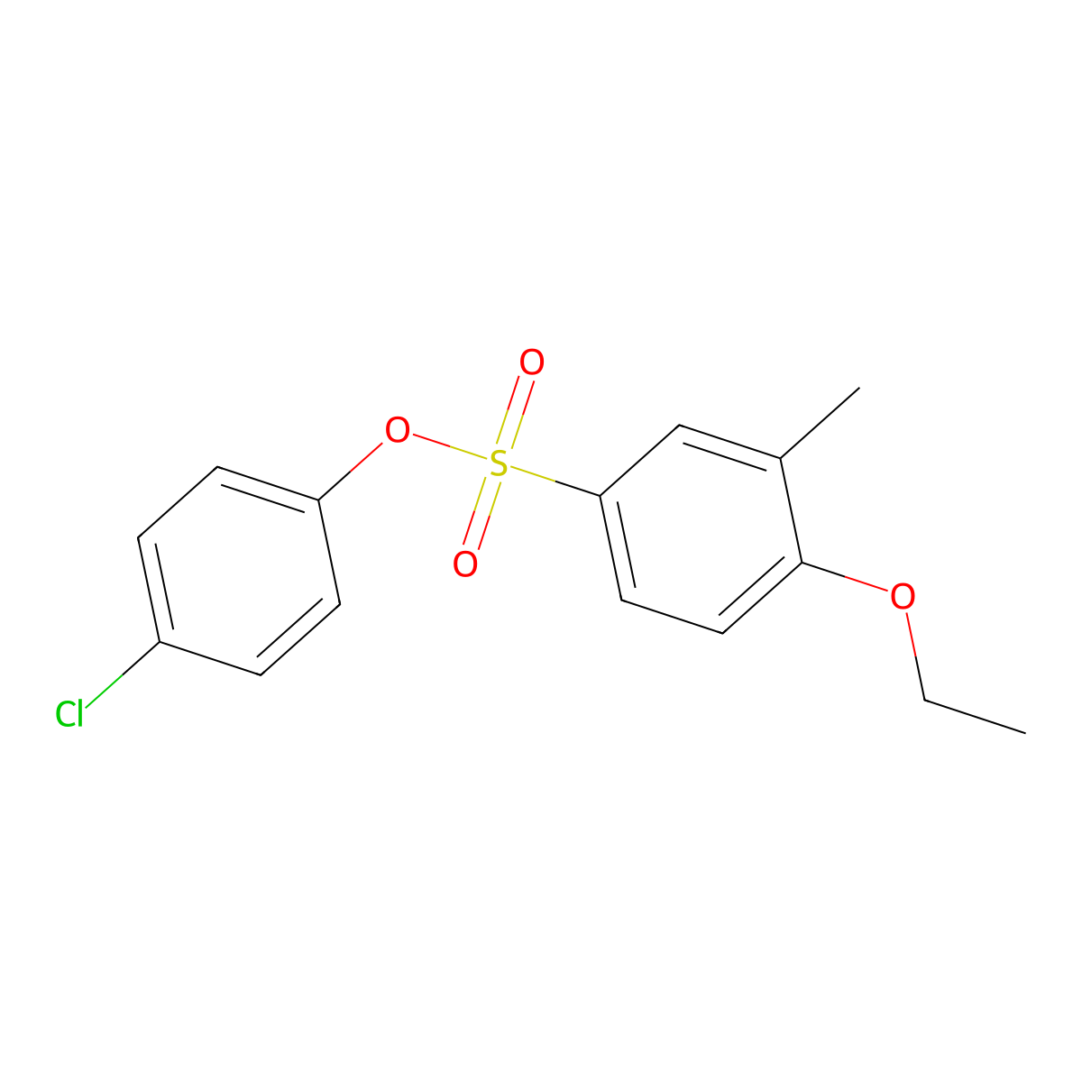 4-Chlorophenyl 4-ethoxy-3-methylbenzene-1-sulfonate molecular structure, CAS 2361882-12-2