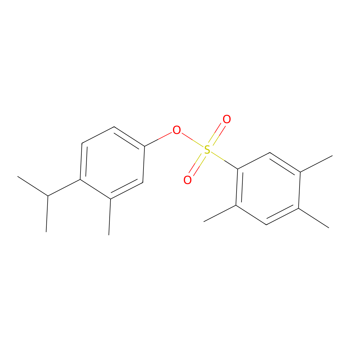 3-Methyl-4-(propan-2-yl)phenyl 2,4,5-trimethylbenzene-1-sulfonate molecular structure, CAS 2361895-13-6