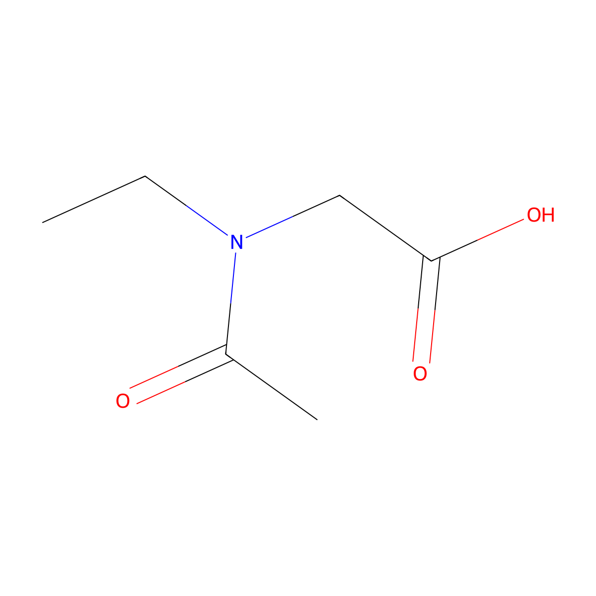 N-Acetyl-N-ethylglycine molecular structure, CAS 23619-43-4