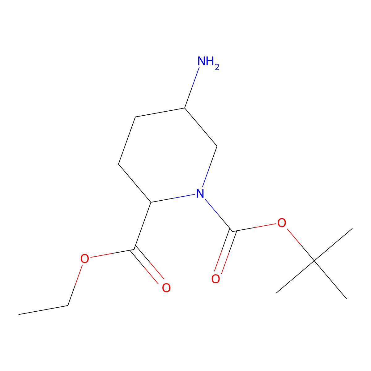 1-Boc-5-amino-piperidine-2-carboxylic acid ethyl ester molecular structure, CAS 2361925-80-4
