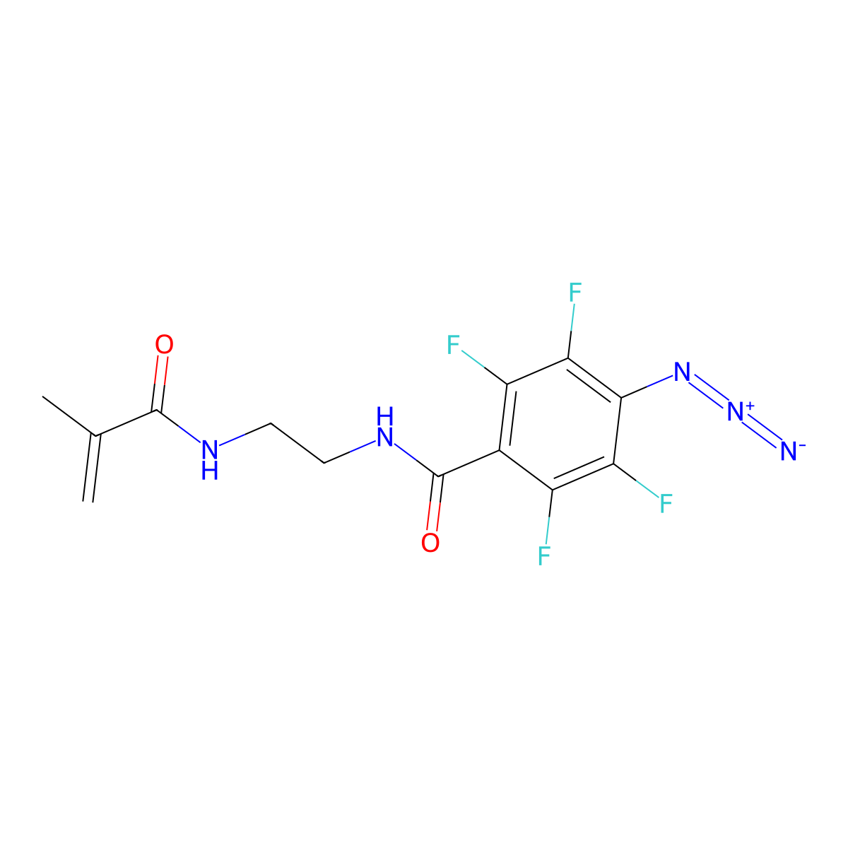 4-Azido-2,3,5,6-tetrafluoro-N-(2-methacrylamidoethyl)benzamide molecular structure, CAS 2361935-10-4