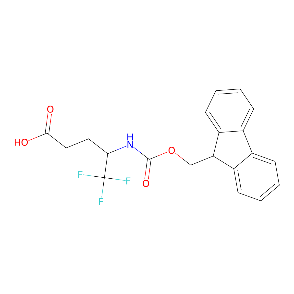 4-({[(9H-fluoren-9-yl)methoxy]carbonyl}amino)-5,5,5-trifluoropentanoic acid molecular structure, CAS 2361935-32-0