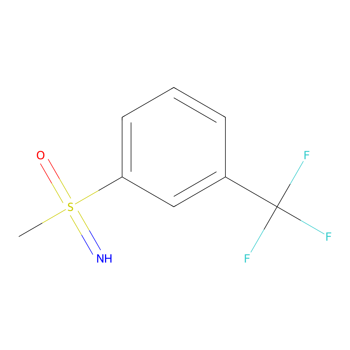 Imino(methyl)(3-(trifluoromethyl)phenyl)-l6-sulfanone molecular structure, CAS 2361935-82-0