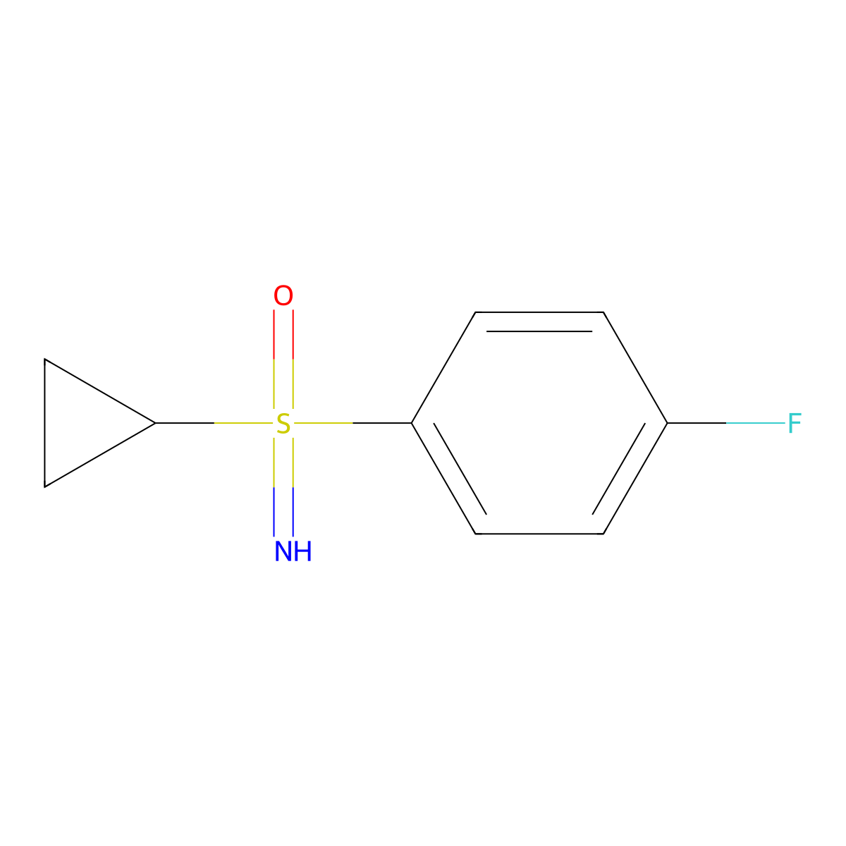 [Cyclopropyl(4-fluorophenyl)imino-lambda6-sulfanyl]one molecular structure, CAS 2361939-53-7