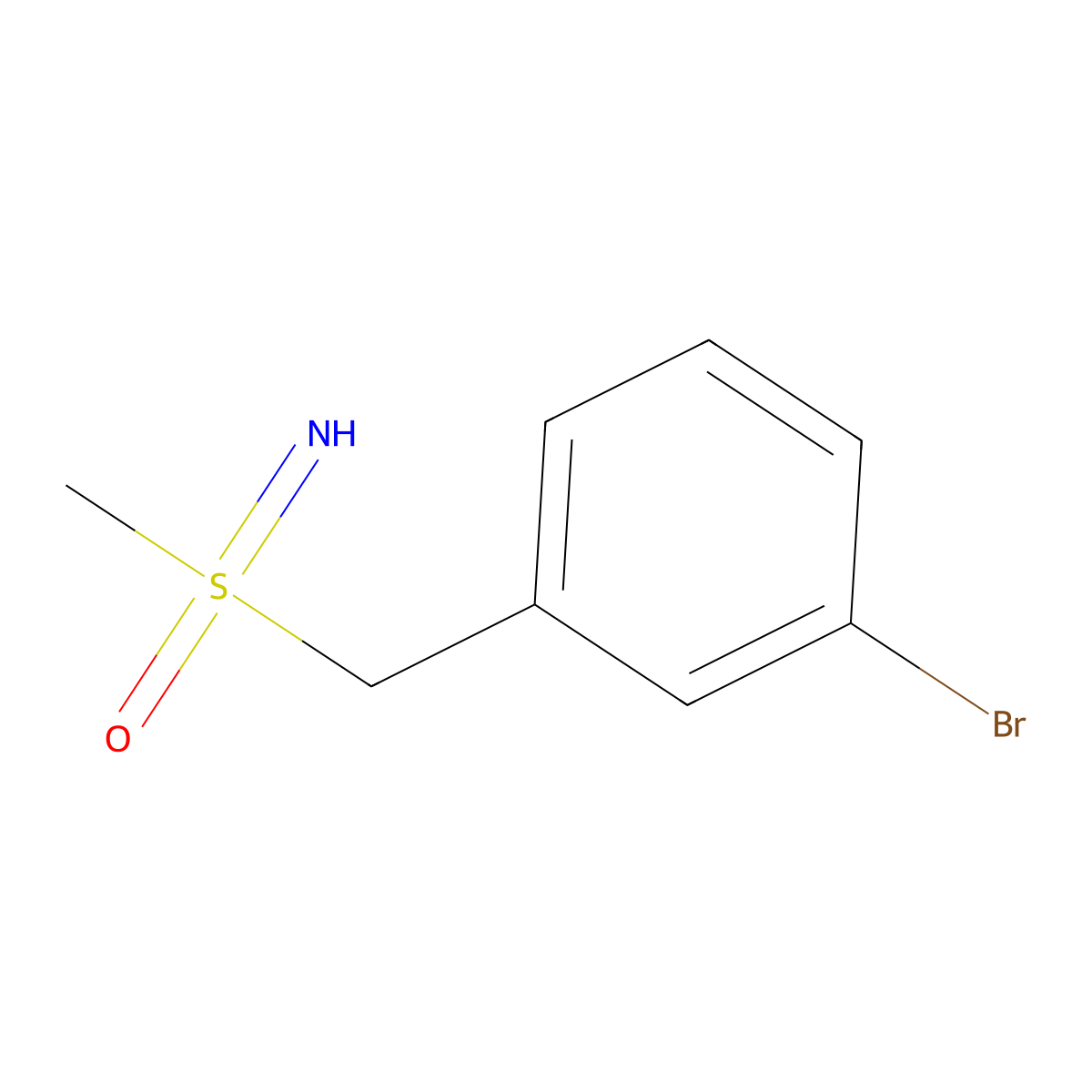 1-Bromo-3-((S-methylsulfonimidoyl)methyl)benzene molecular structure, CAS 2361946-78-1