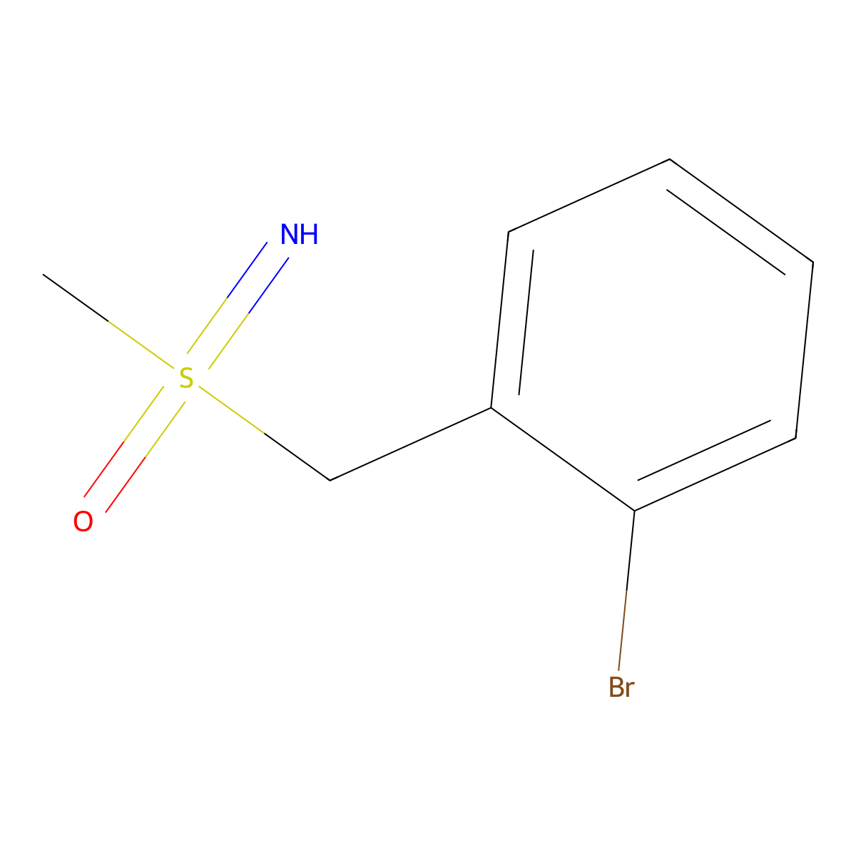 1-Bromo-2-((S-methylsulfonimidoyl)methyl)benzene molecular structure, CAS 2361948-23-2