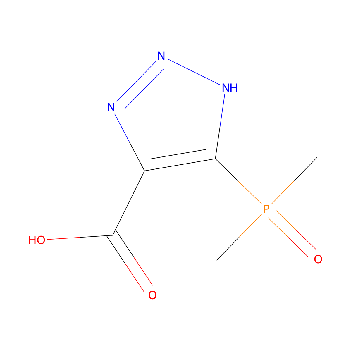 5-(dimethylphosphoryl)-1H-1,2,3-triazole-4-carboxylic acid molecular structure, CAS 2361956-58-1