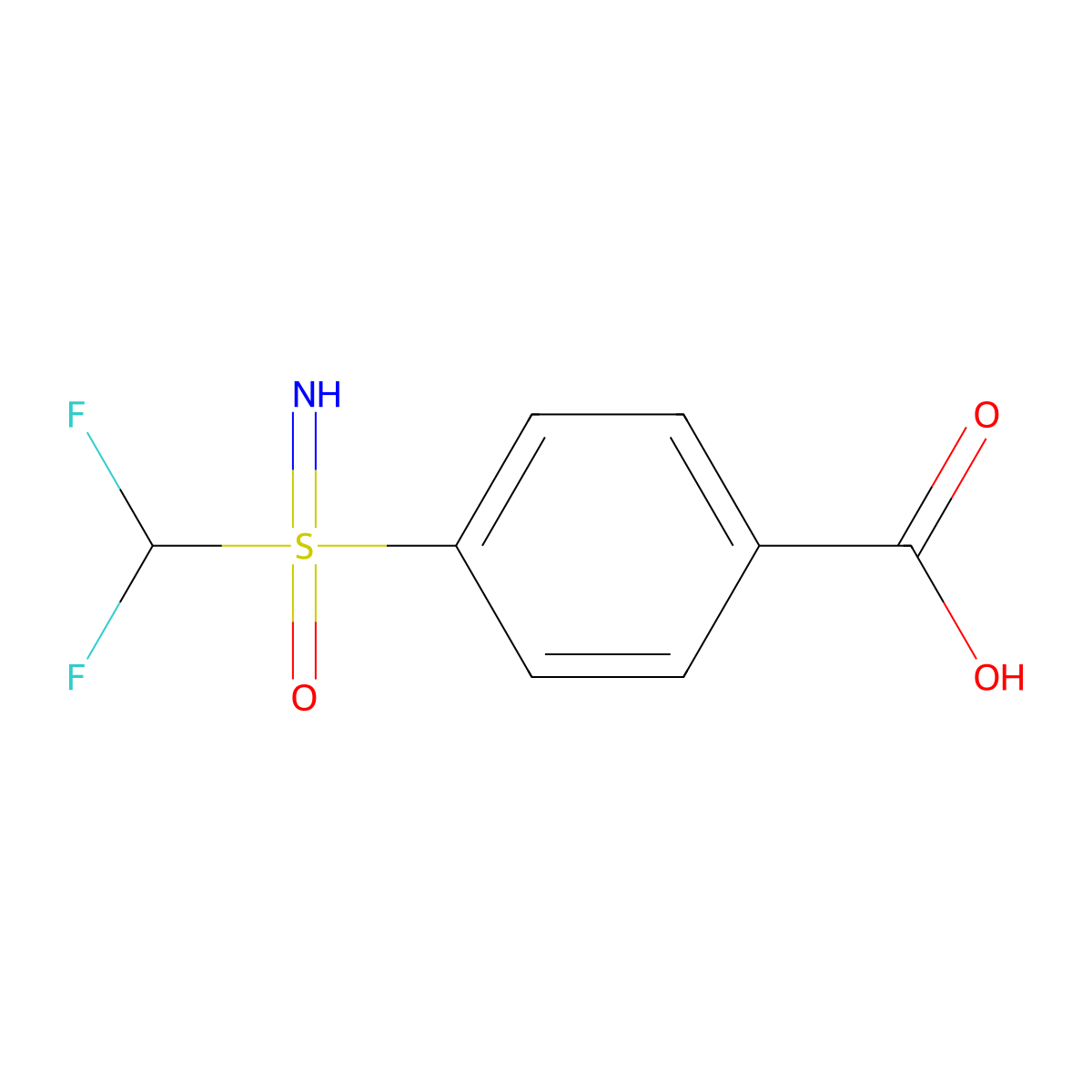 4-(Difluoromethylsulfonimidoyl)benzoic acid molecular structure, CAS 2361962-50-5