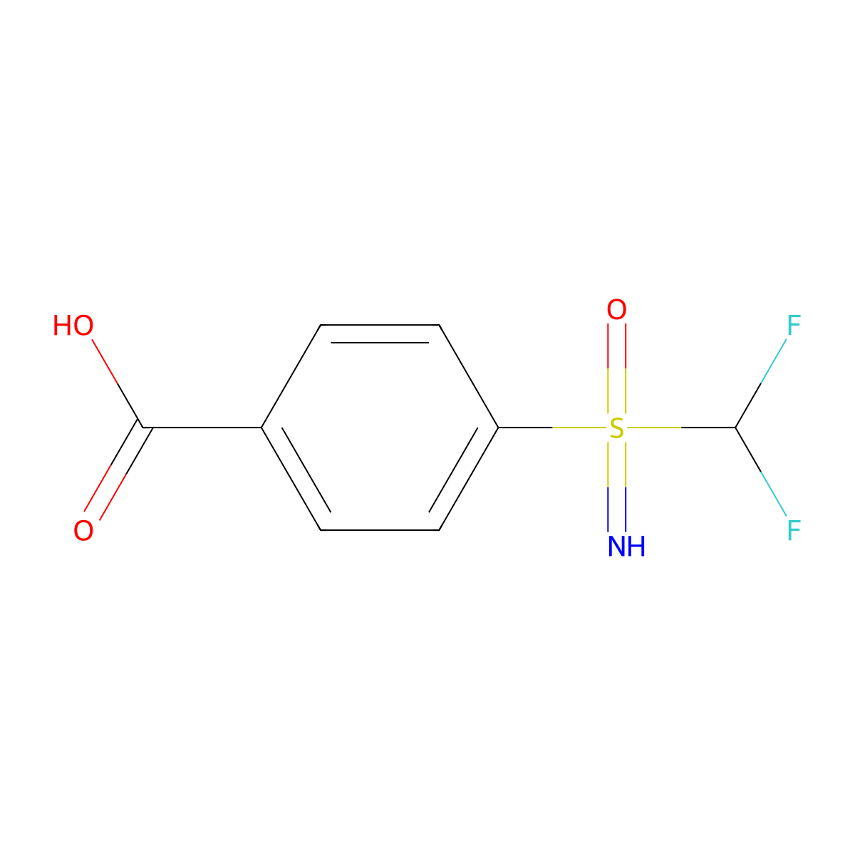 4-(Difluoromethylsulfonimidoyl)benzoic acid molecular structure, CAS 2361962-50-5