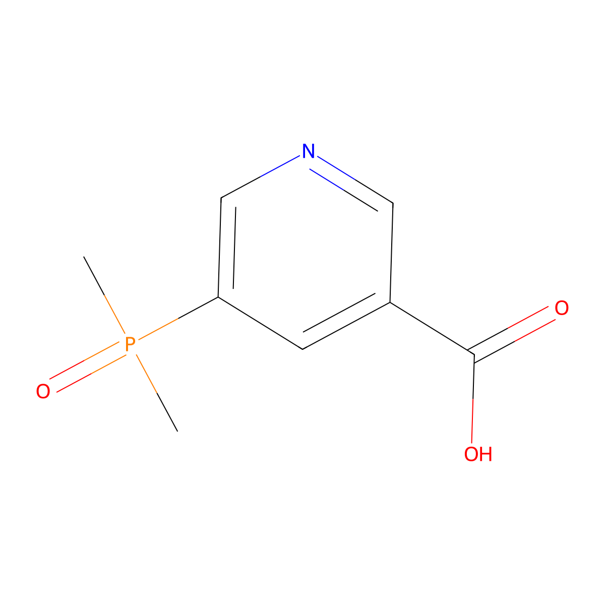 5-(Dimethylphosphoryl)nicotinic acid molecular structure, CAS 2361963-14-4