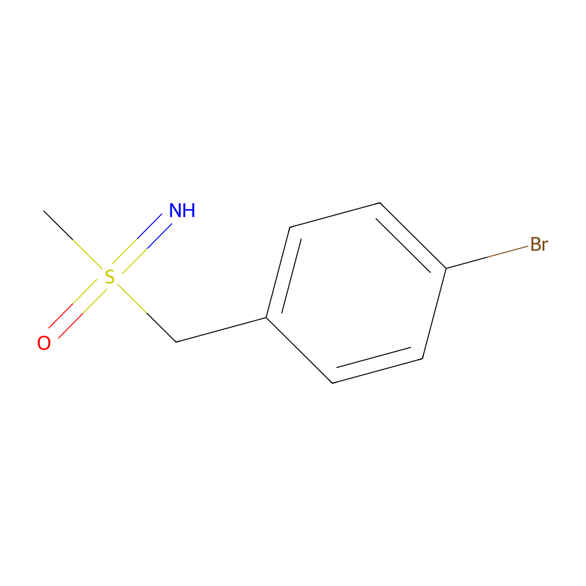 [(4-Bromophenyl)methyl](imino)methyl-lambda6-sulfanone molecular structure, CAS 2361971-16-4