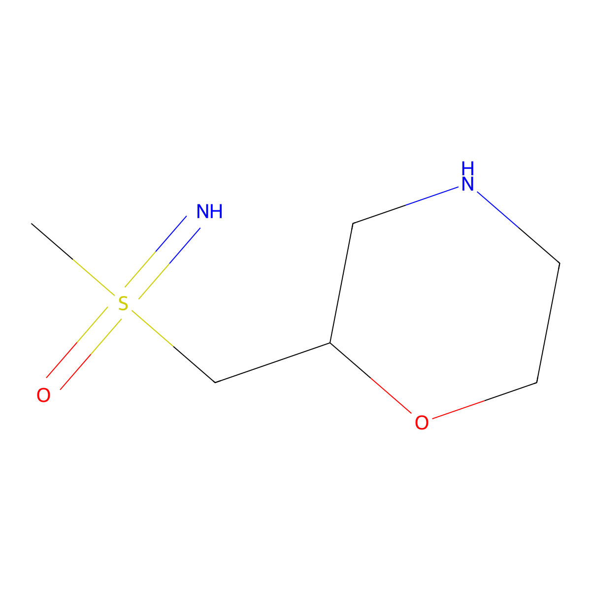 Imino(methyl)[(morpholin-2-yl)methyl]-lambda6-sulfanone molecular structure, CAS 2361974-91-4
