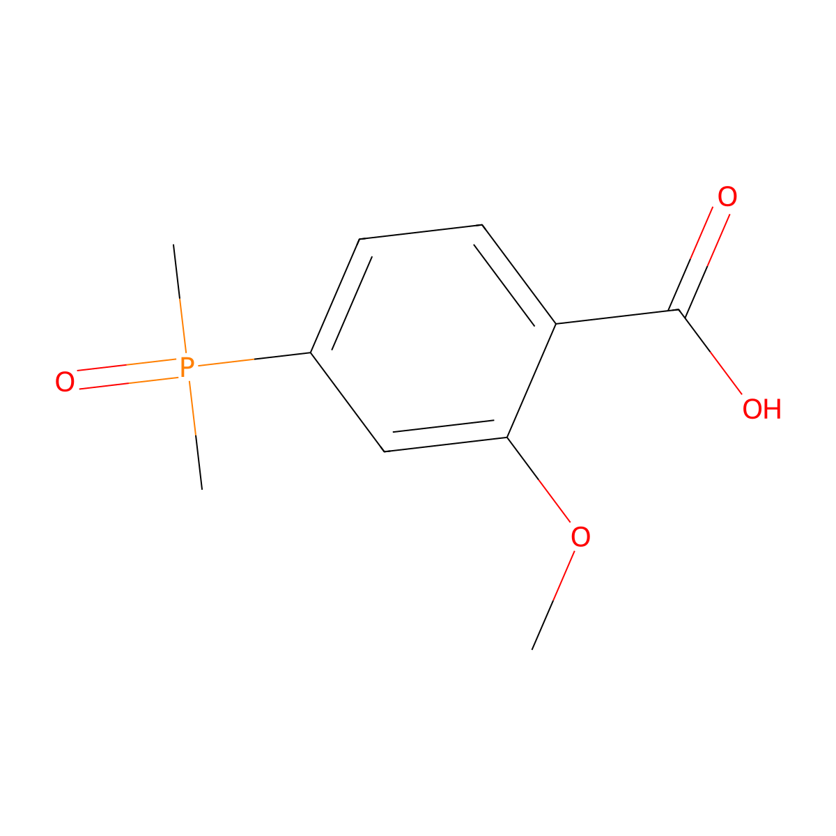 4-(Dimethylphosphoryl)-2-methoxybenzoic acid molecular structure, CAS 2361976-46-5