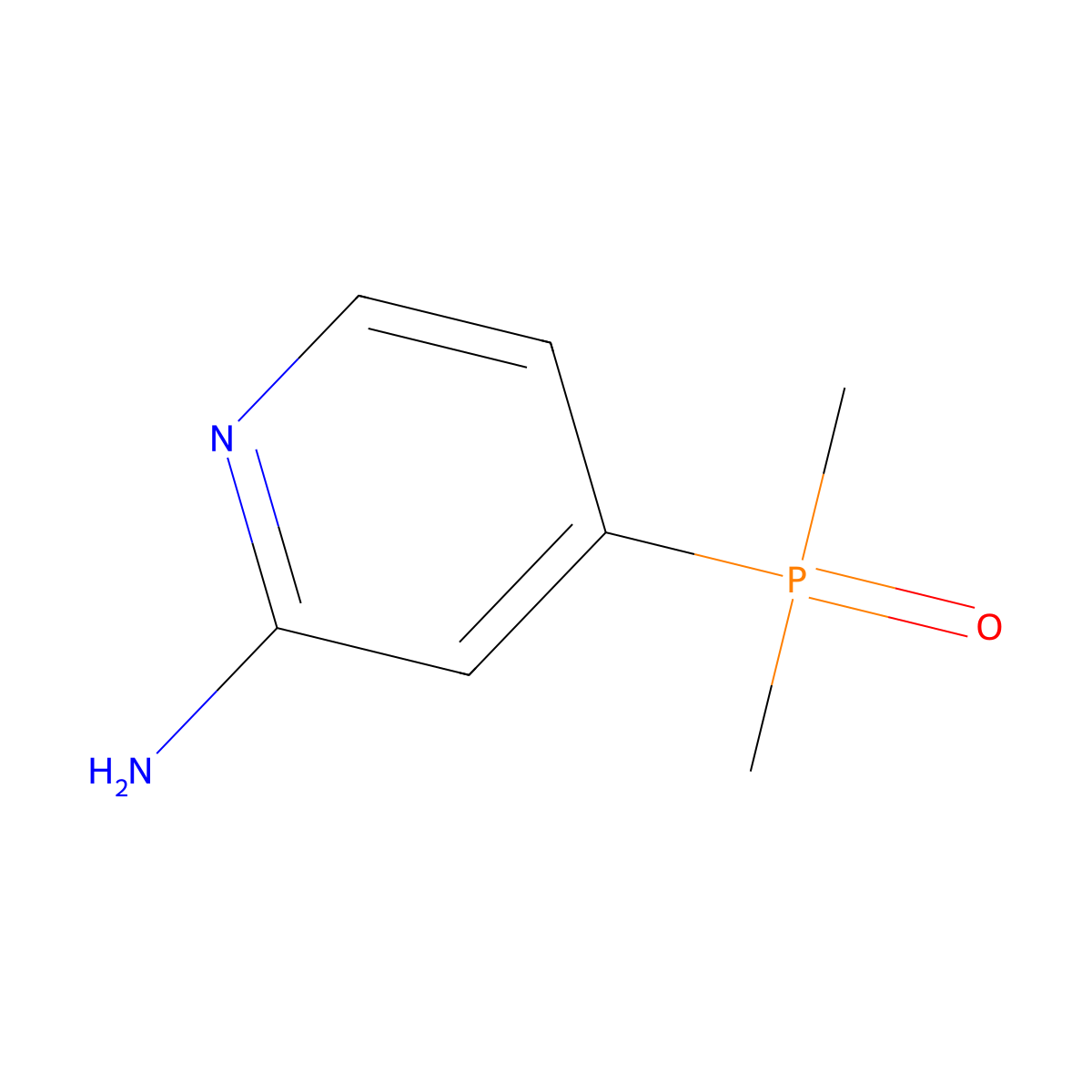 (2-Aminopyridin-4-yl)dimethylphosphine oxide molecular structure, CAS 2361977-47-9