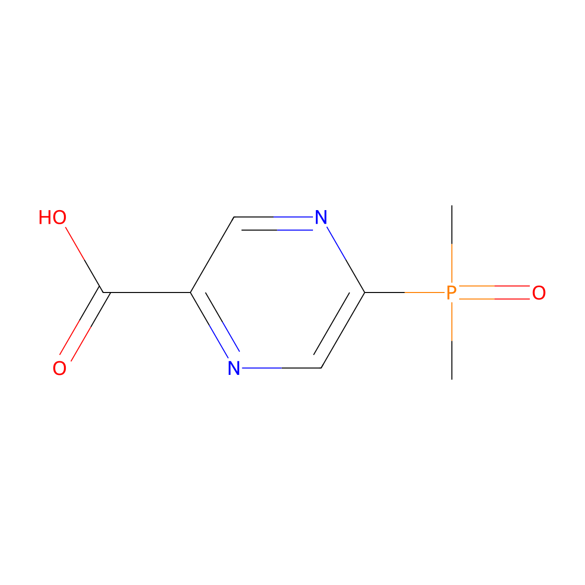 5-(Dimethylphosphoryl)pyrazine-2-carboxylic acid molecular structure, CAS 2361983-21-1