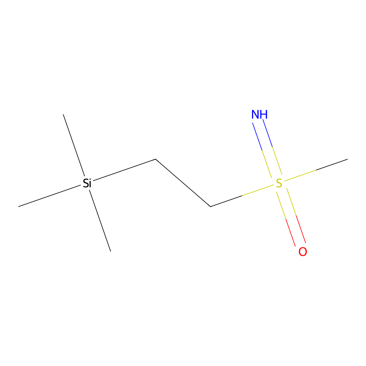 Imino(methyl)[2-(trimethylsilyl)ethyl]-lambda6-sulfanone molecular structure, CAS 2361986-70-9
