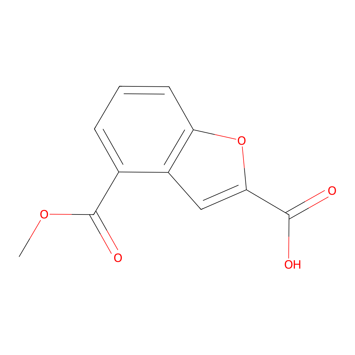 4-(Methoxycarbonyl)-1-benzofuran-2-carboxylic acid molecular structure, CAS 2361990-36-3